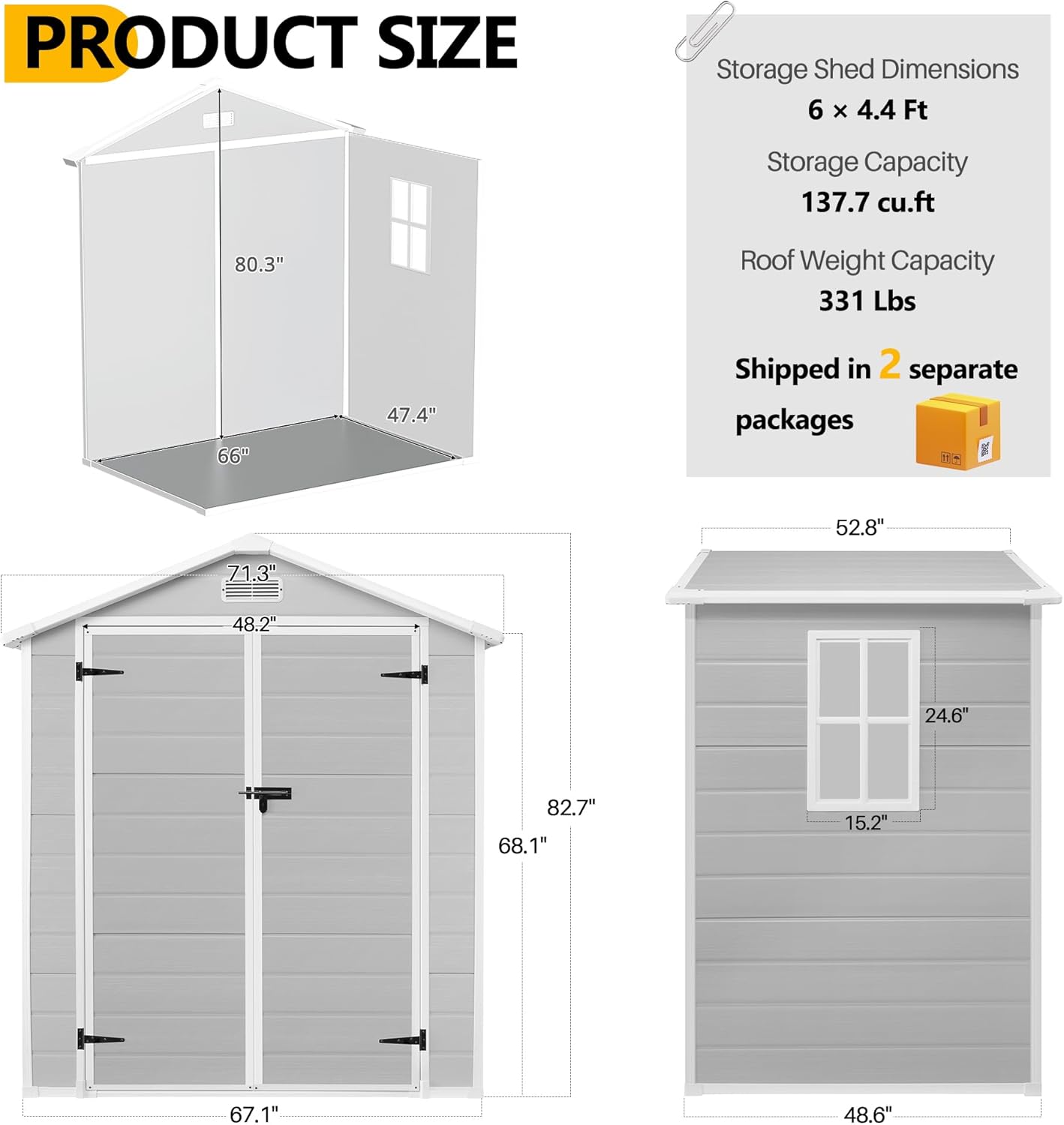 Resin Outdoor Storage Shed Plastic Shed