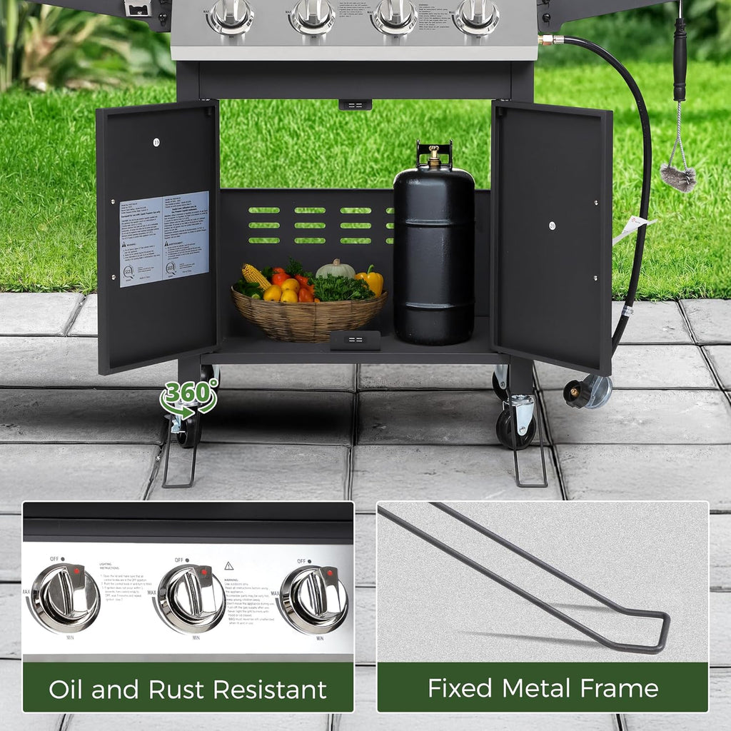 4-Burner Propane Gas Grill